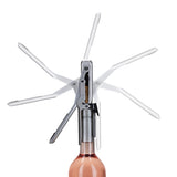 DREAMFARM stainless steel corkscrew with 17.5 cm length, featuring a sturdy handle and spiral for opening wine bottles.