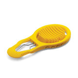 DREAMFARM Eierschneider Eggler in yellow, 7.2 cm, with stainless steel blades for easy egg slicing and serving.