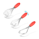DREAMFARM Schneebesen (whisk) with stainless steel handle and wire loops for whisking eggs and mixing ingredients.