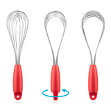 DREAMFARM Schneebesen FLISK, stainless steel whisk with ergonomic handle for mixing and whipping in the kitchen