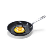 DREAMFARM Spiegelei-Heber 2er Set in yellow, kitchen tool for lifting fried eggs, made of durable FLEGG material, with a bright yellow finish.