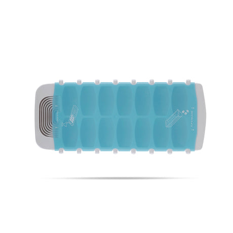 White DREAMFARM ice cube tray with multiple compartments for making ice cubes, made of durable plastic.