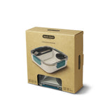 Black+Blum Original lunchbox in ocean packaging, featuring a sleek design with secure lid and durable material for on-the-go meals.
