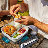 Black+Blum Original lunchbox in black with a sleek, minimalist design, perfect for carrying meals on the go.