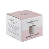 Mason Cash 2-in-1 garlic container made of stoneware, featuring a sleek design with compartments for garlic storage.