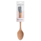 Mason Cash 2-in-1 wooden cooking spoon with spatula, sturdy kitchen utensil for stirring and flipping in the kitchen.