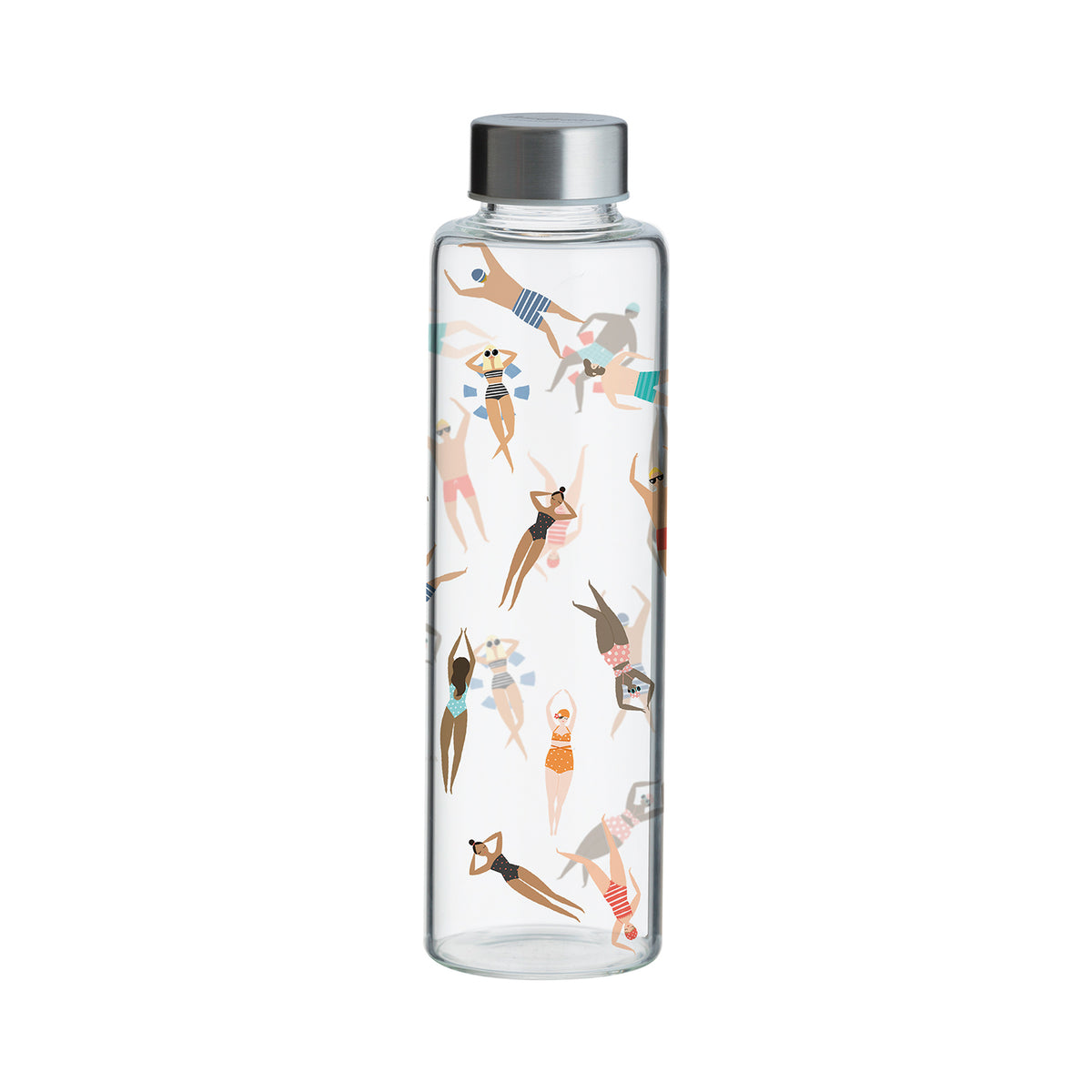 Glass water bottle by Typhoon, PURE ACTIVE 600ml with a sleek design and secure lid, ideal for hydration on the go