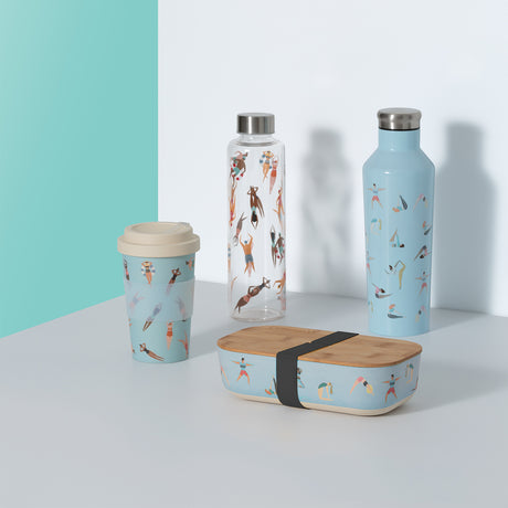 Glass water bottle by Typhoon, PURE ACTIVE 600ml with a sleek design, ideal for staying hydrated on the go.