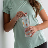 Glass drinking bottle by Typhoon, 600 ml PURE ACTIVE water bottle with leak-proof cap and clear design.