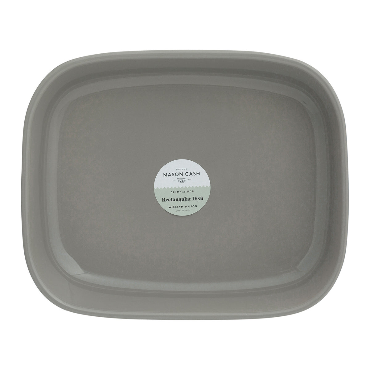 Mason Cash William Mason kleine rechteckige Auflaufform, 1,4 Liter in zwei Farben, ceramic baking dish, front view