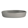 Gray William Mason Cash oval baking dish with 1.4-liter capacity, large ceramic casserole dish for oven use.