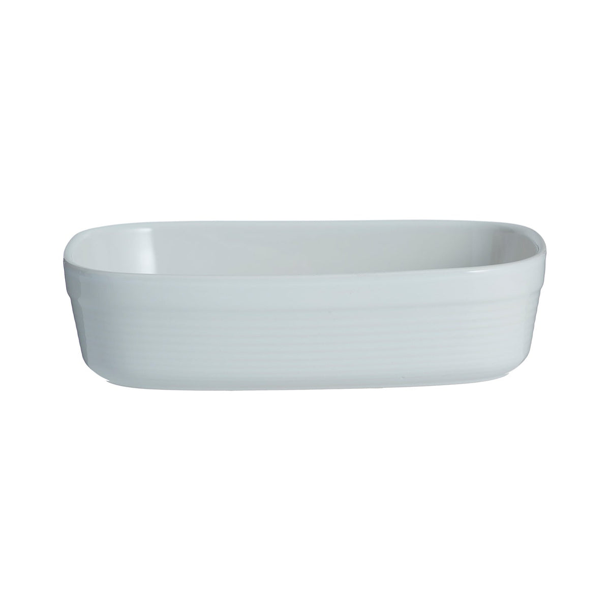 William Mason Mason Cash kleine rechteckige graue Auflaufform, 1,4 Liter, with slight glaze imperfections, suitable for baking and serving.
