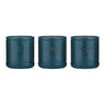 Set of three Price & Kensington Vorratsdosen in vibrant colors, ceramic storage jars with lids for kitchen organization.