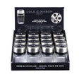 Cole & Mason herb and spice glass shaker with a clear body and stainless steel lid, designed for seasoning herbs and spices.