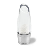 Cole & Mason Acryl-Edelstahl-Mühle MILSTON salt grinder with stainless steel and acrylic finish, showing the textured grinding mechanism.