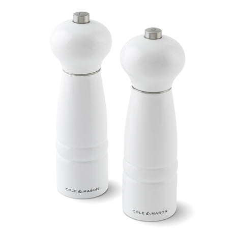 Cole & Mason Holz-Mühle WINDSOR salt grinder with wooden finish and stainless steel top, designed for fresh salt grinding.