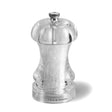 Cole & Mason Acryl-Edelstahl-Mühle CAPSTAN salt grinder with clear acrylic body and stainless steel accents, showing the grinding mechanism.