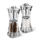 Cole & Mason Acryl-Edelstahl-Mühle CRYSTAL salt grinder with clear acrylic and stainless steel components, displaying the grinder's textured top.