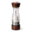 Cole & Mason Manuelle Mühle KESWICK salt grinder with a sleek black and silver design, showing the textured grinding mechanism.