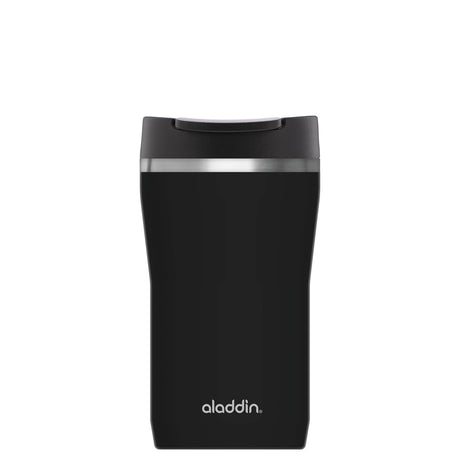 ALADDIN Barista Thermobecher in Lava-Schwarz, available in 3 sizes, featuring a sleek design and double-wall insulation.