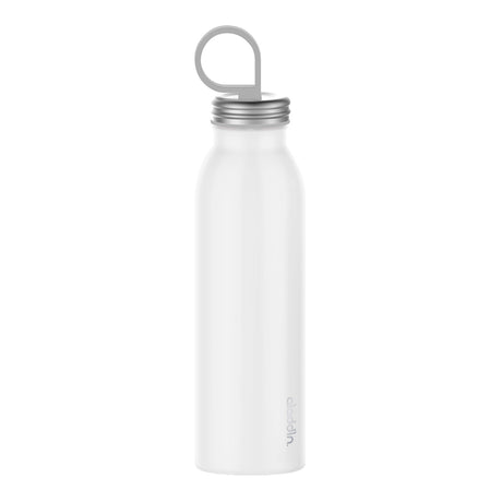 Aladdin Schnee-Weiß 550 ml chilled insulated bottle with white exterior and stainless steel interior for hot or cold drinks.
