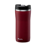 Aladdin Barista Thermobecher in burgundy, available in three sizes, with a sleek design and spill-proof lid for hot beverages.