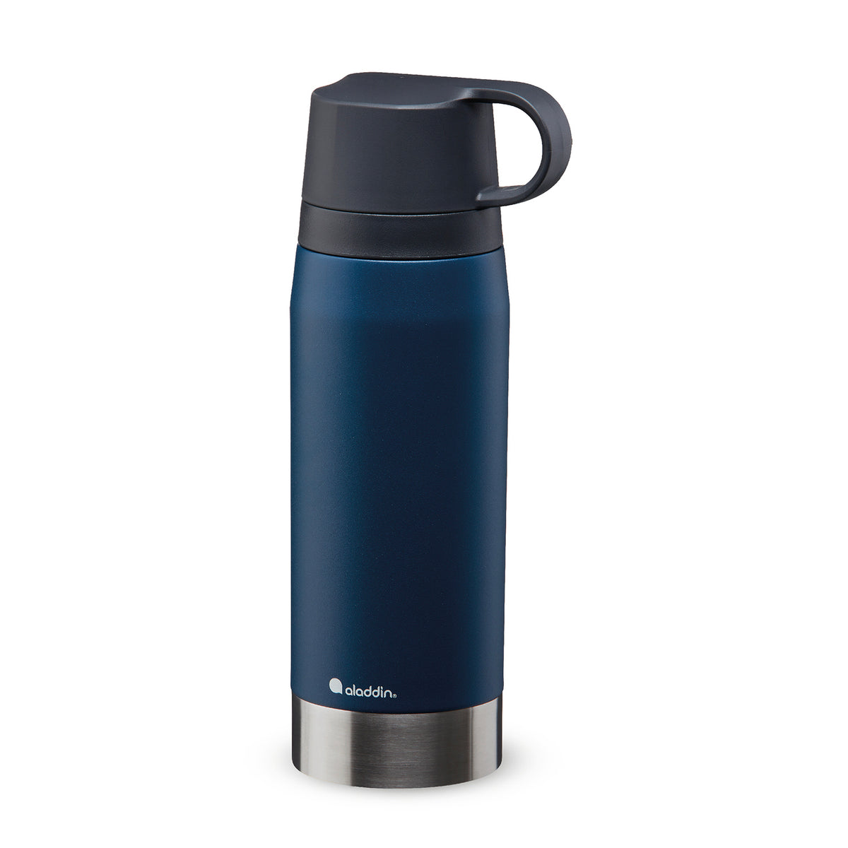 Aladdin CityPark thermos in five colors, 1.1-liter capacity, with a sleek stainless steel body and secure lid for hot and cold drinks.