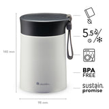 Aladdin Bistro Lunch Thermobecher in 5 colors, 400ml stainless steel travel mug with spill-proof lid and ergonomic design.