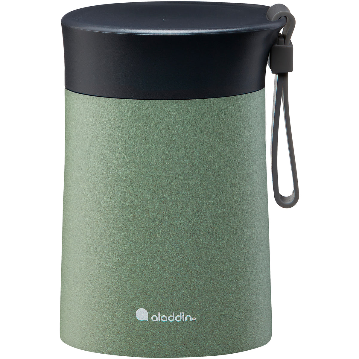 ALADDIN Bistro Lunch-Thermobecher in 400ml with colorful lids, showing a sleek stainless steel design and vibrant color options.