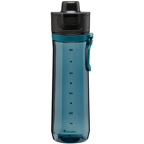 Aladdin 800ml sports tracker water bottle in four colors, featuring a sleek design and easy-to-use lid for active hydration.