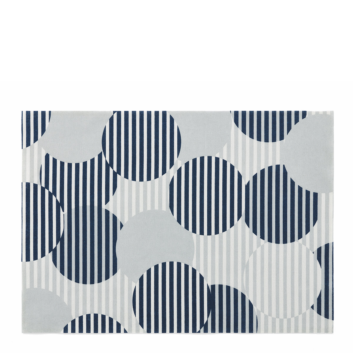 Blue polka dot table placemats with lotus effect, DAY DRAP 2-piece set, decorative and functional table accessories.