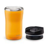 Aladdin Barista Thermobecher in sunny yellow, stainless steel, leak-proof lid, available in three sizes for coffee and hot drinks.