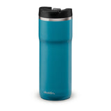 Aladdin Barista Thermobecher in petrol blue, stainless steel, leak-lock lid, available in three sizes, with a sleek aqua blue finish.