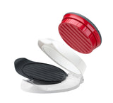 Zyliss burger patty press with stainless steel handle and non-stick surface for evenly shaped burger patties.
