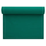 Set of Caribbean Green napkins and placemats by MY DRAP, featuring four stylish variants for elegant table setting.