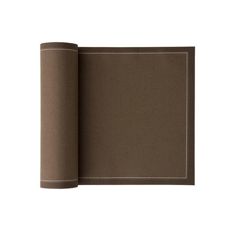 Taupe servietten und Tischset by MY DRAP, featuring elegant 4-variant design for sophisticated table settings.