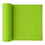 Pistazie-colored servietten und Tischset set by MY DRAP, featuring three stylish variants for elegant table settings.