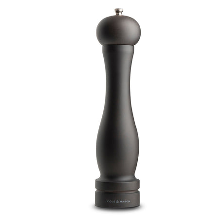 Cole & Mason Manuelle Mühle Capstan salt grinder in beech wood, 31.5 cm tall with a sleek, manual design for fresh seasoning.